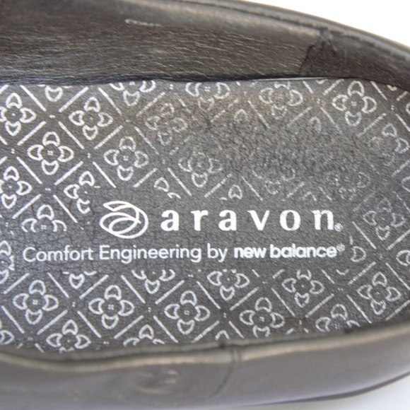 Aravon Women Sz 9.5 Black Leather Slip-On Mules - Picture 7 of 8